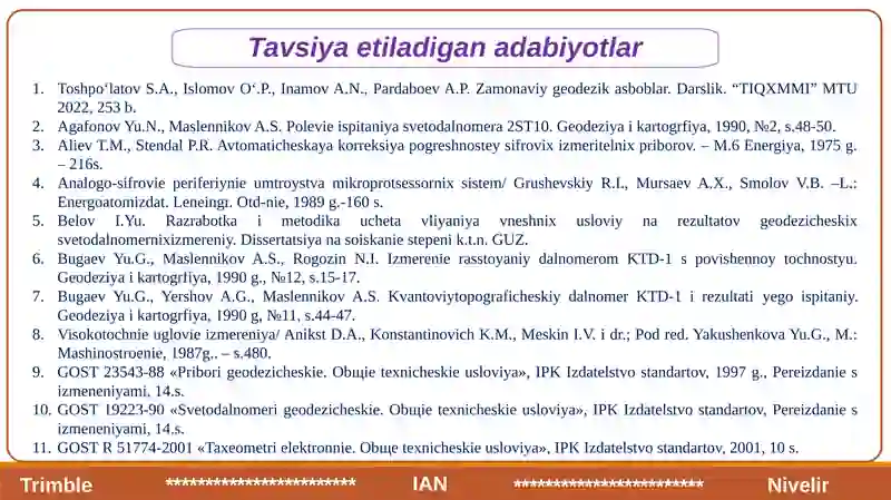 Zamonaviy Geodeziya Isboblar 3
