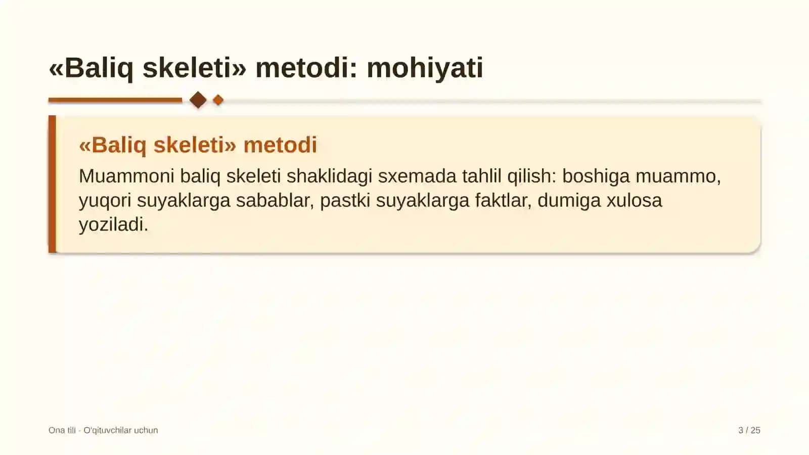 ona tili darslarida baliq skeleti metodidan foydalanish 2950 3