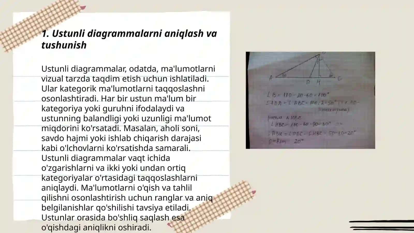 Boshlangʻich sinf ustunli, chiziqli, va doiravayiy diagrammalar 3