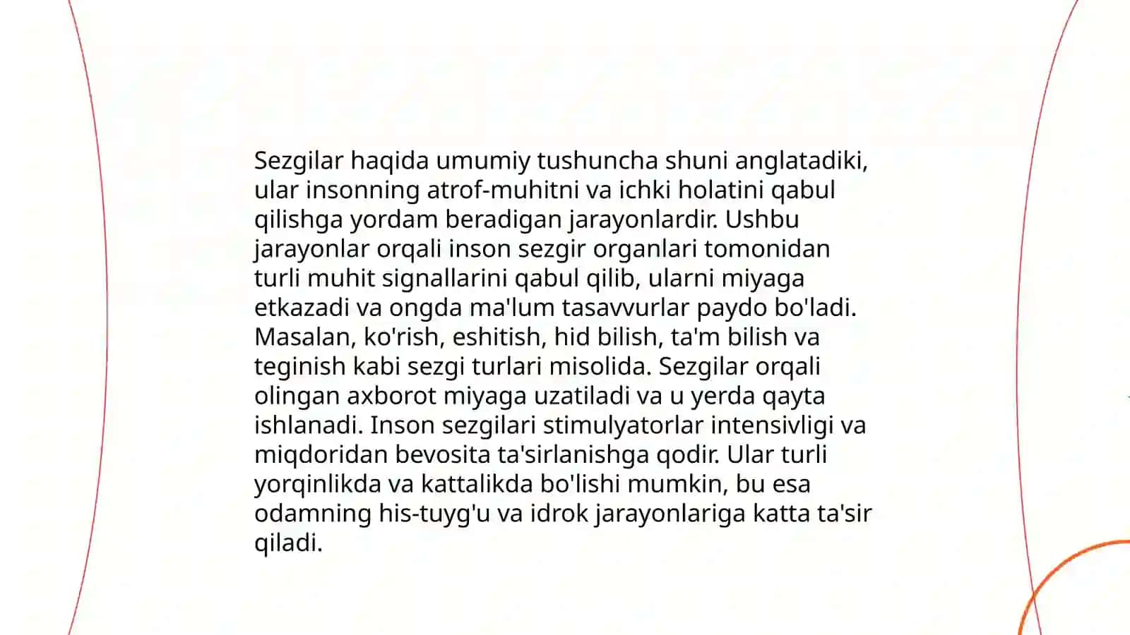 Sezgilar haqida umumiy tushuncha 3