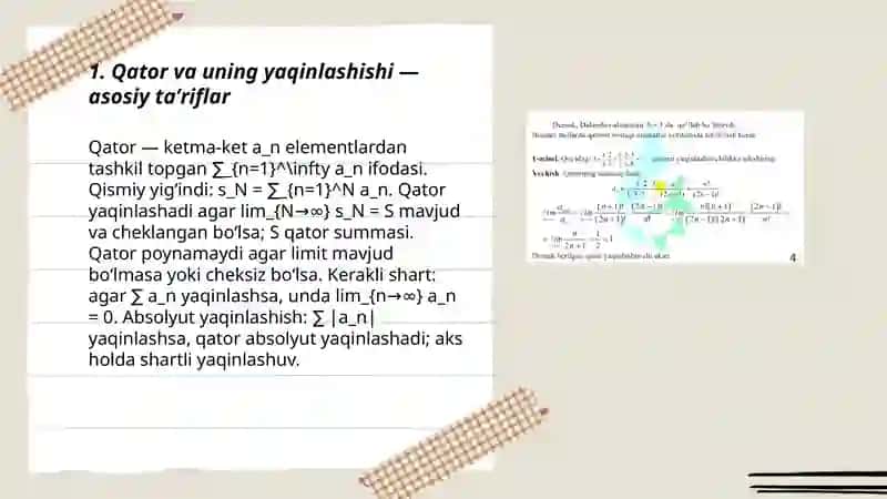 Qator yaqinlashishi 3