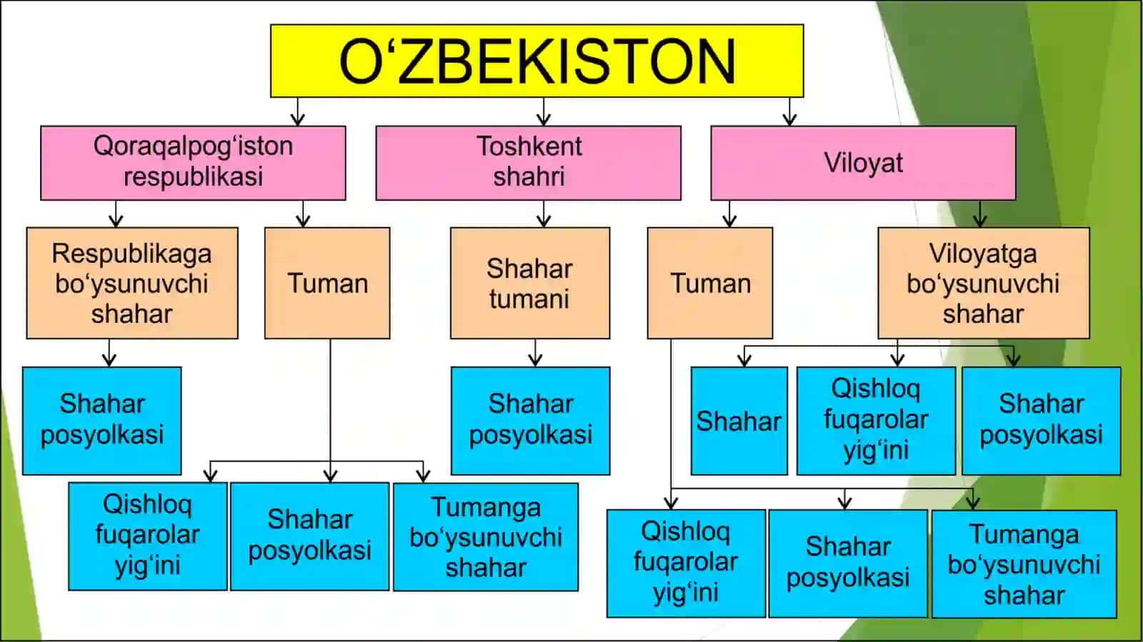O’zbekiston Respublikasining ma’muriy-hududiy davlat tuzilishi 3