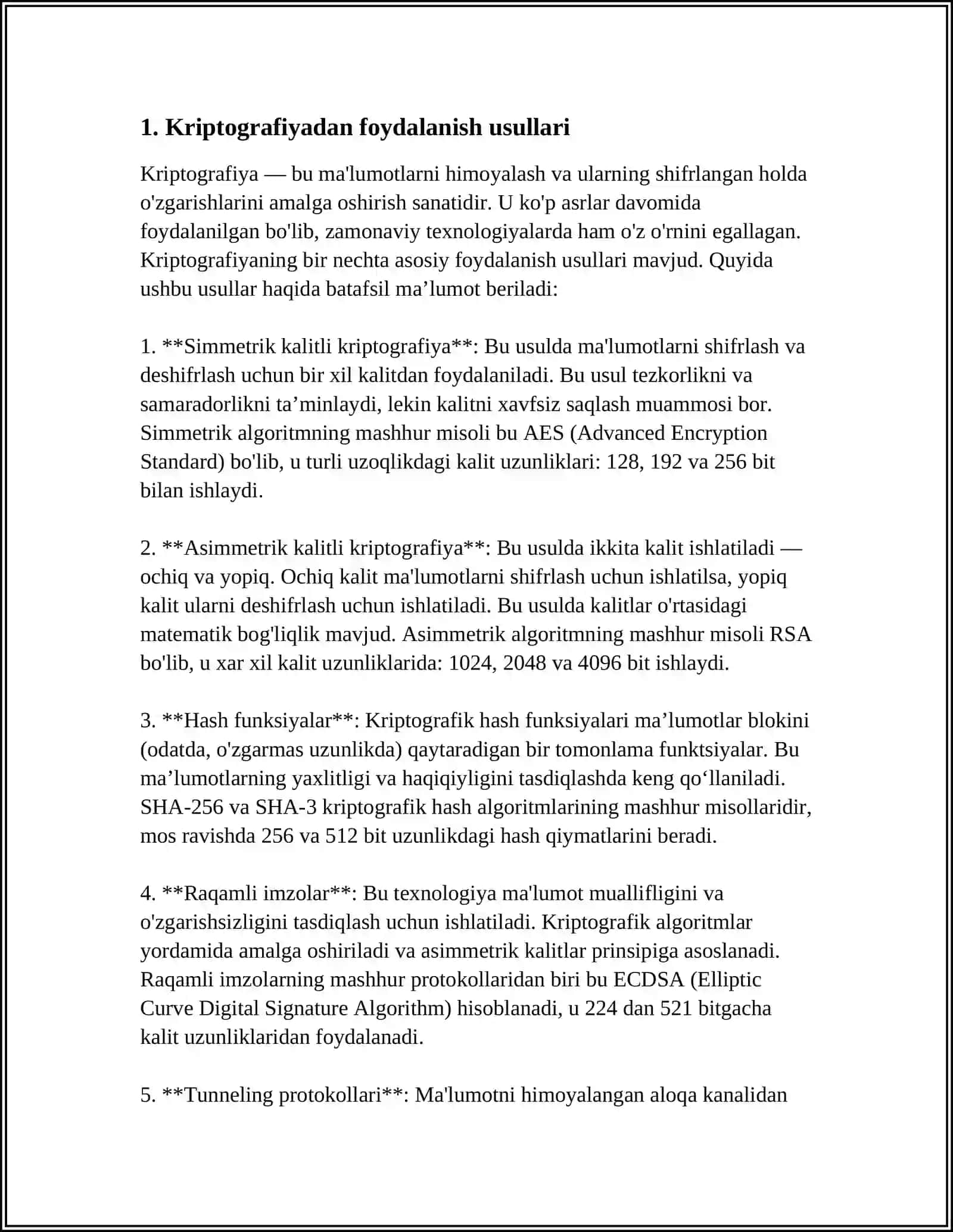 AXBOROT XAVFSIZLIGINI TAMINLASH USULLARI 3