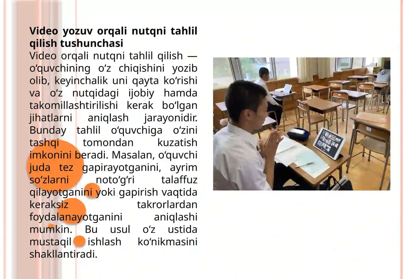 Video yozuvlar orqali nutqni tahlil qilish. Ijodiy topshiriqlar 3