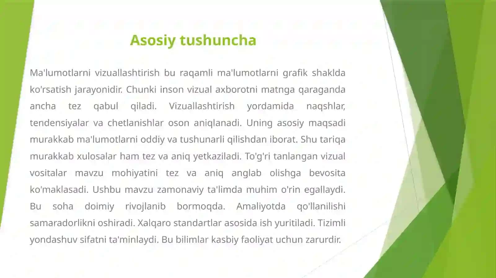 MA'LUMOTLARNI VIZUALLASHTIRISH TEXNOLOGIYALARI 3