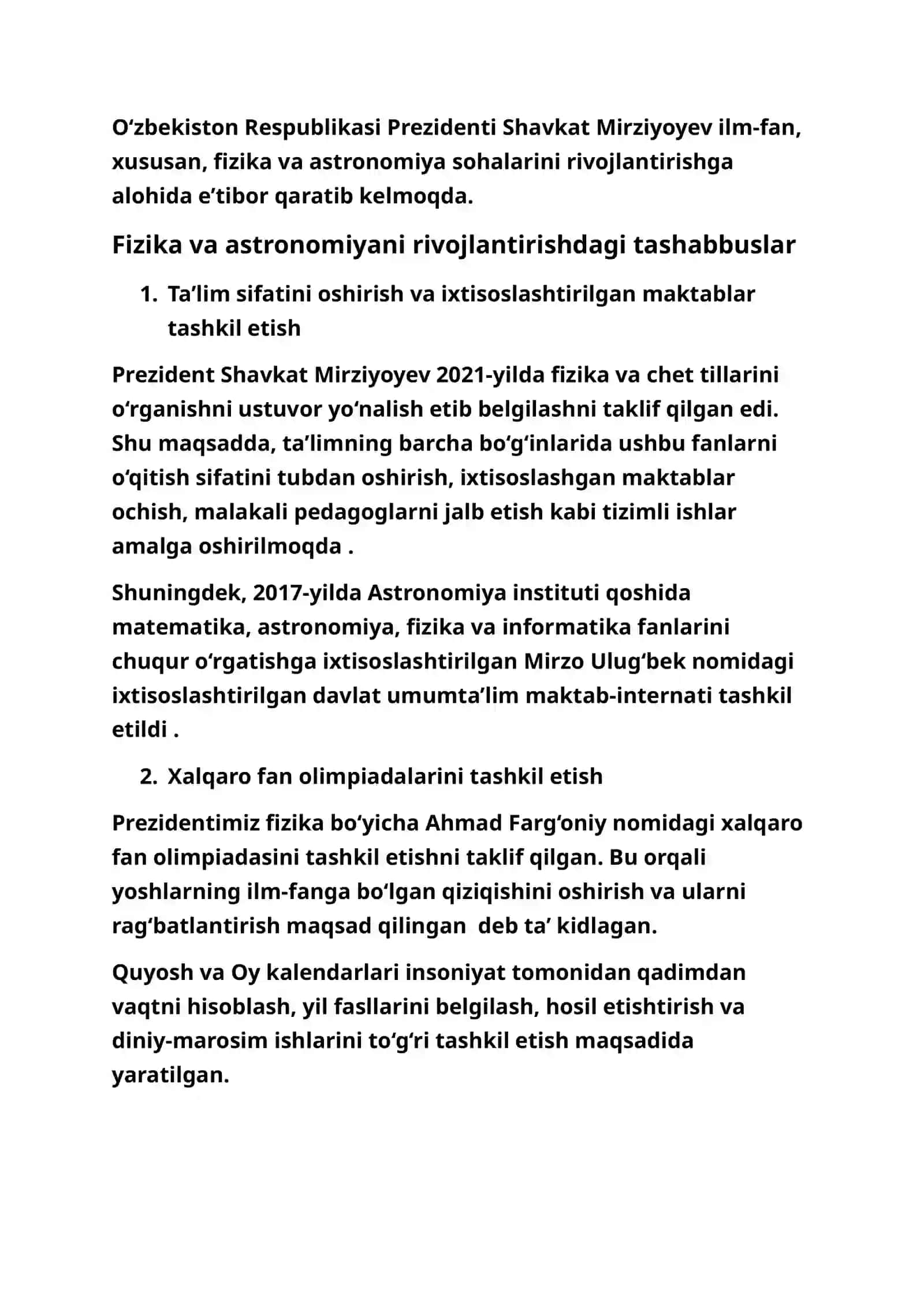 Umumiy astronomiya - Quyosh va oy kalendarlari. Muchal haqida tushuncha 3