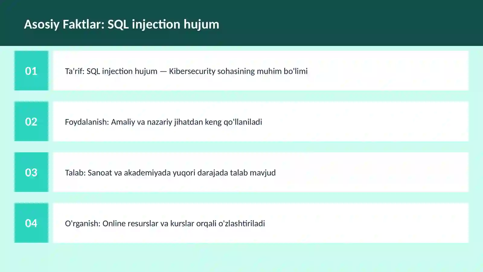 SQL injection hujum 3