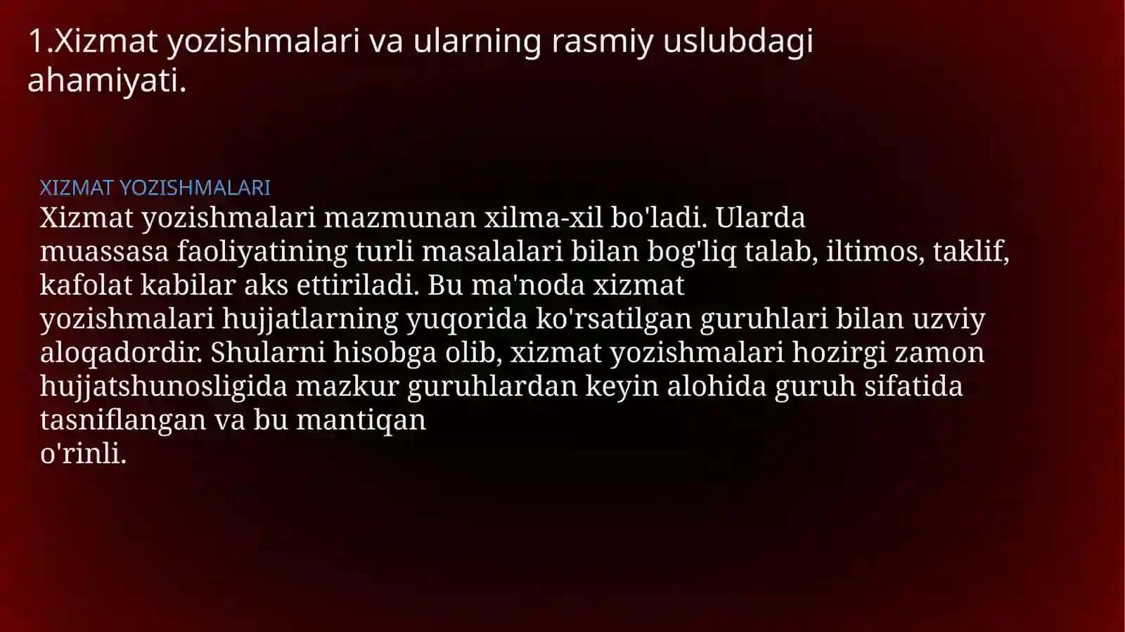 Xizmatyozishmalari 3