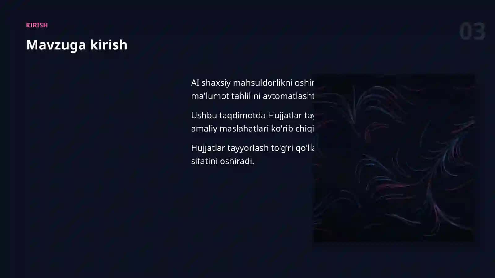 AI VA MAHSULDORLIK 3