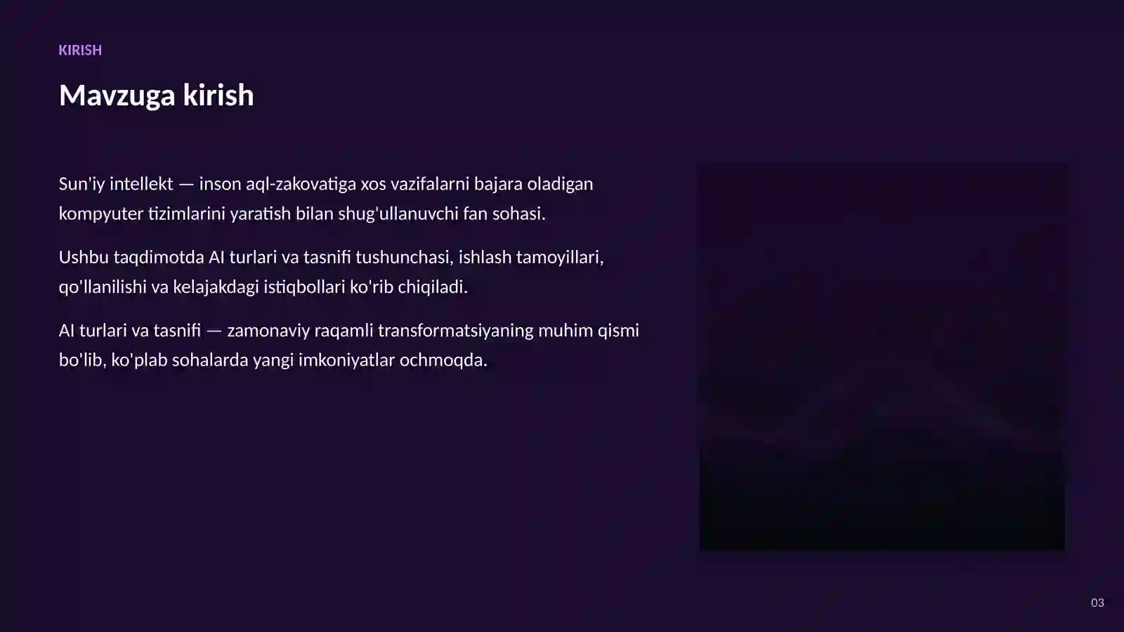 SUN'IY INTELLEKT • SUN'IY INTELLEKT ASOSLARI 3