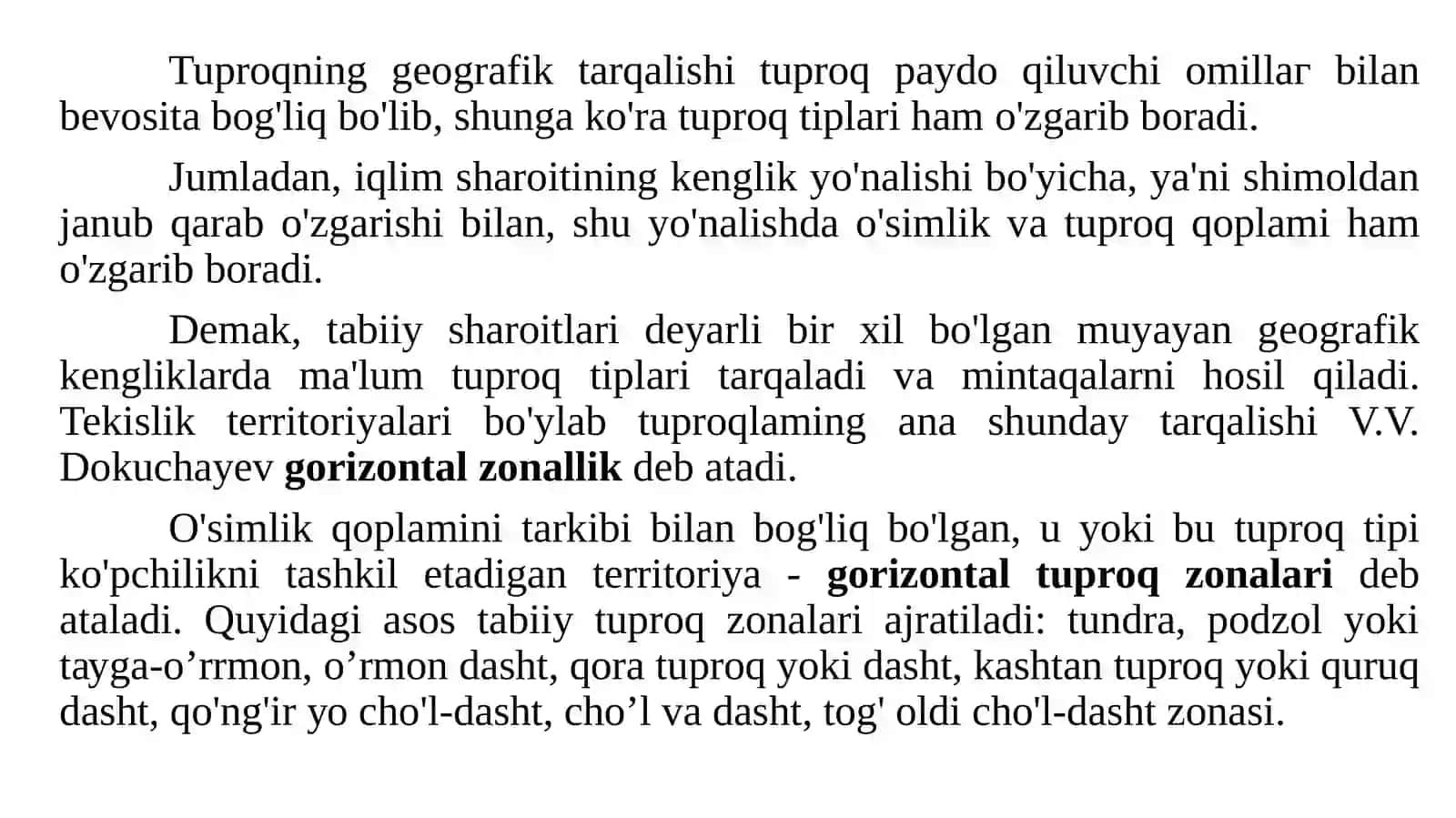 Yer yuzida tuproqlarning tarqalishi qonuniyatlari 3