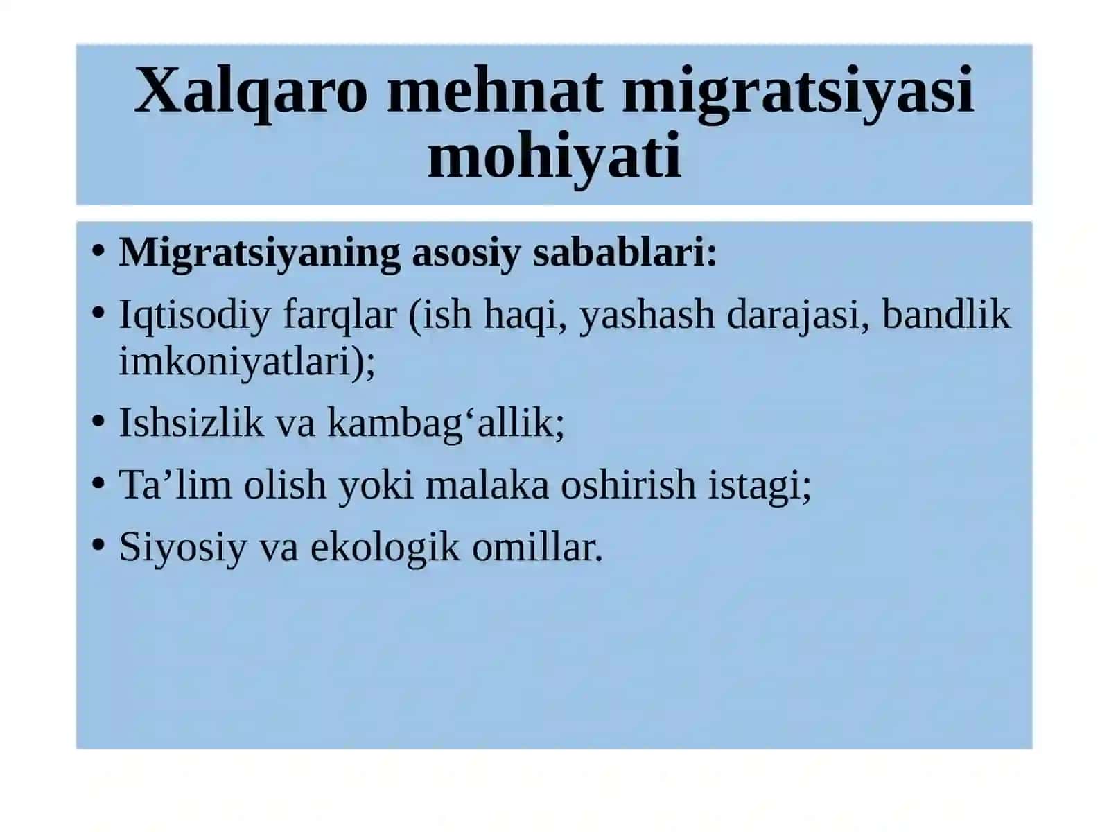 Globallashuv sharoitida ishchi kuchi bozori va migrasiyasi muammolari 3