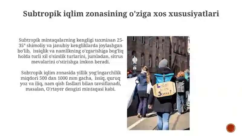 Iqlim mintaqalari va ularning farqli hususiyatlarini(xaritaga tushirish) 3