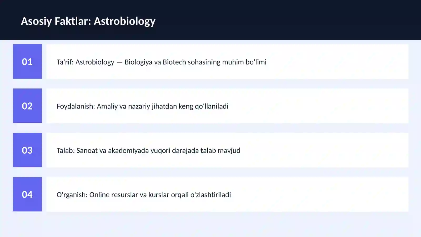 Astrobiology 3
