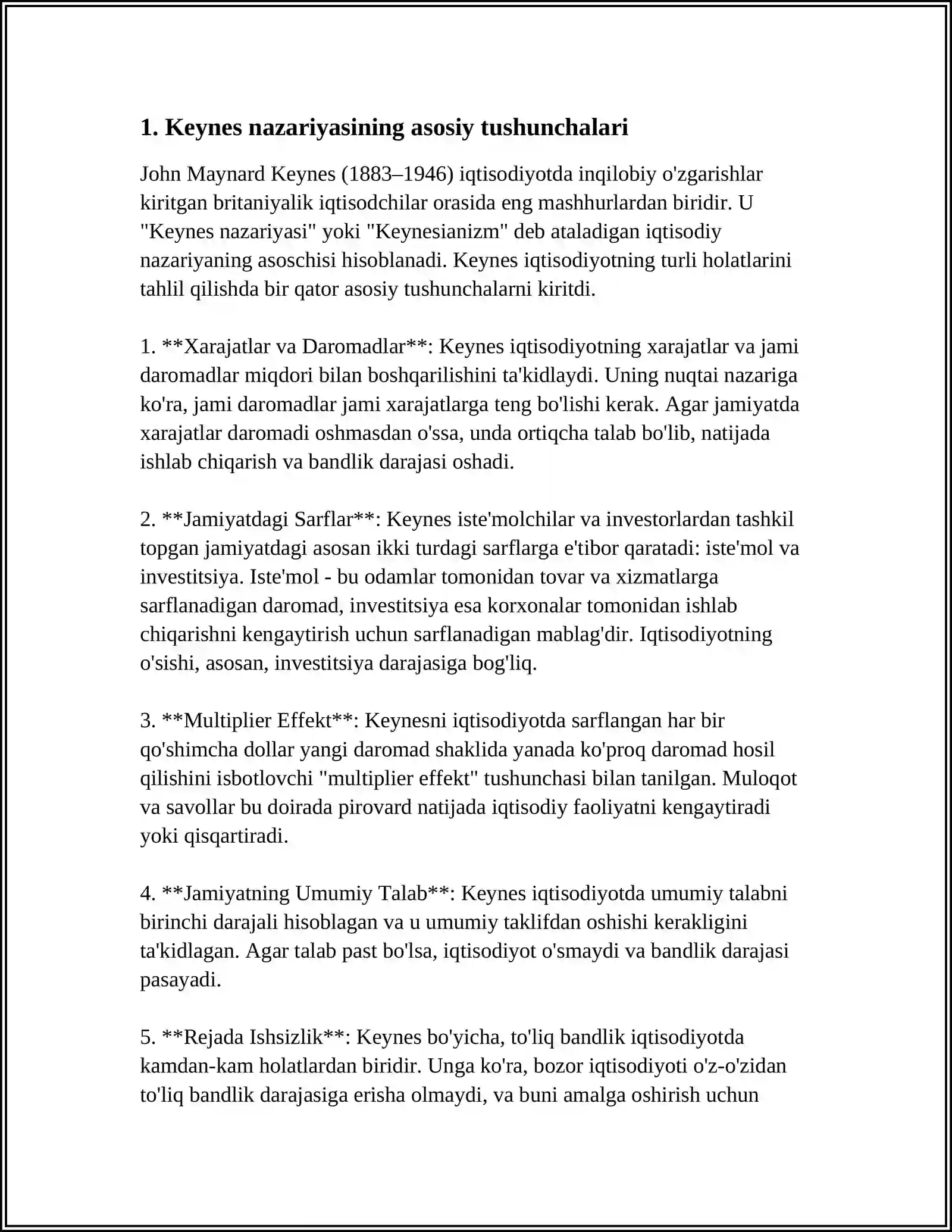 JON MEYNARD KEYNS TAʼLIMOTI VA KEYNSCHILIK 3