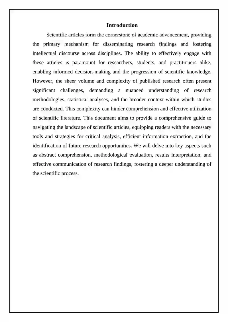 Decoding Scientific Articles: A Strategic Approach 3