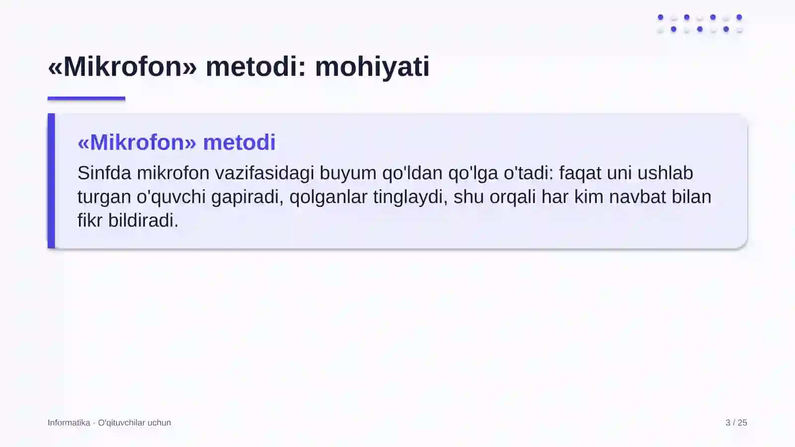 informatika darslarida mikrofon metodidan foydalanish 4626 3