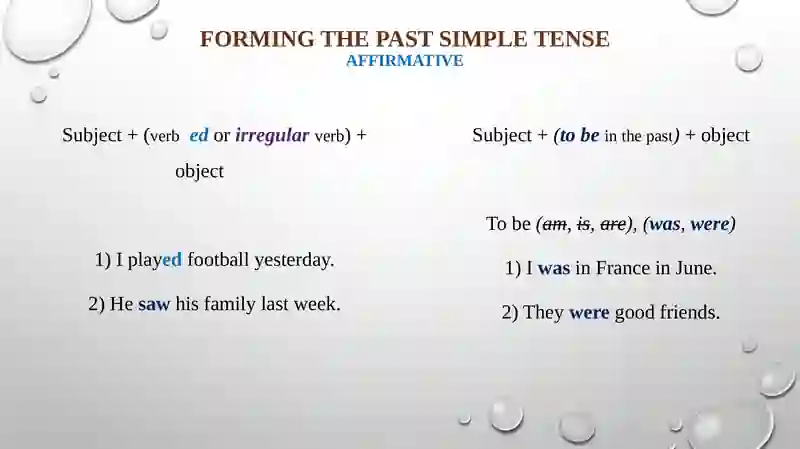 Past simple tense simple past tense 3