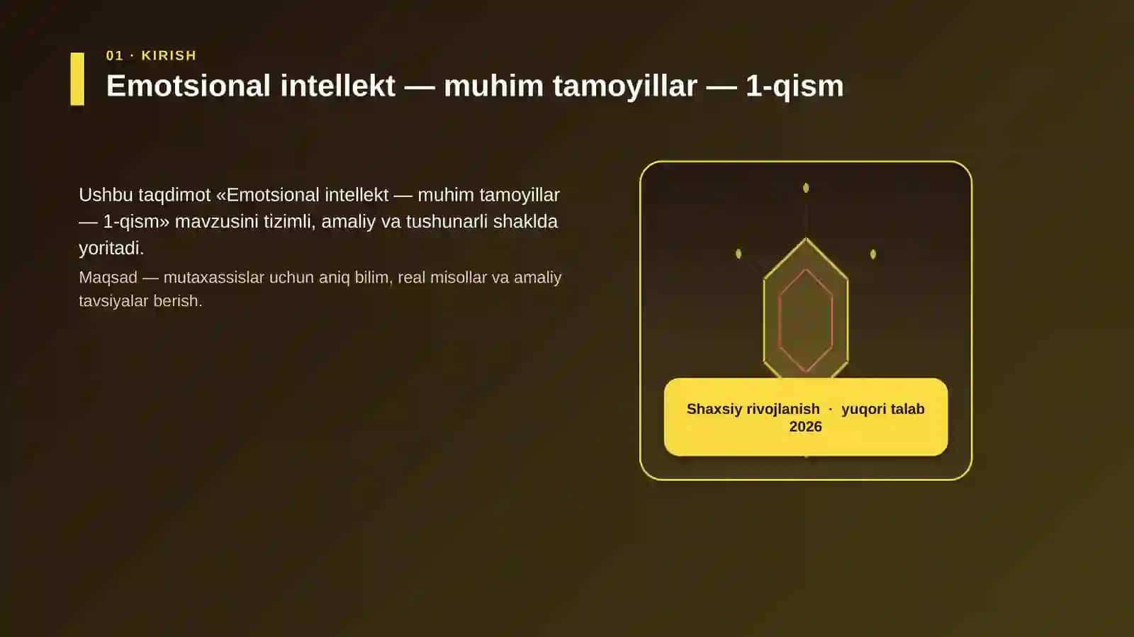 Emotsional intellekt — muhim tamoyillar — 1-qism 3