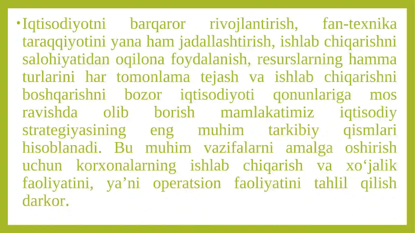 XOʻJALIK YURITUVCHI SUBYEKTLARNING MAHSULOT (ISH, XIZMATLAR) ISHLAB CHIQARISH VA SOTISH HAJMINI TAHLILI 3
