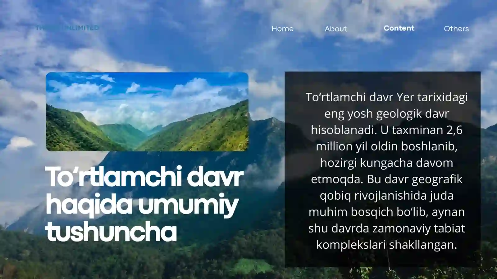Geografik qobiqning to‘rtlamchi davrda rivojlanishi 3