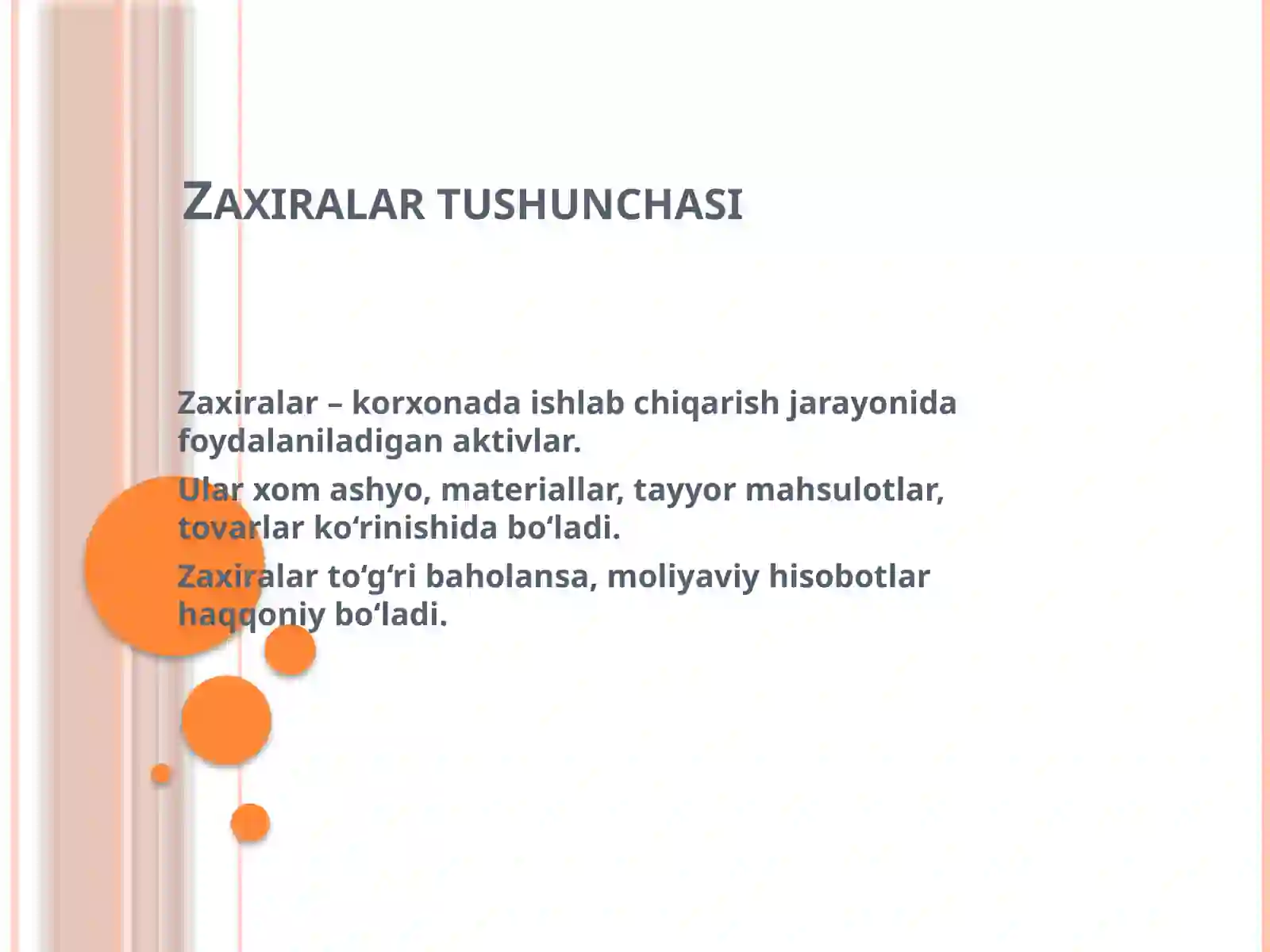 Zaxira tannarxini o’lchash usullari 3