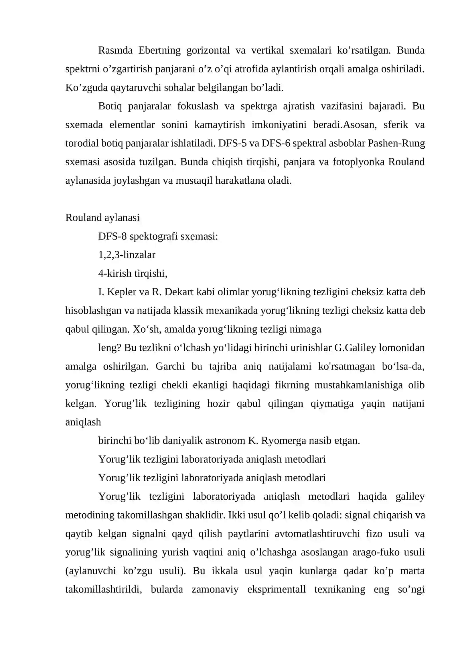 Difraksion panjaraning spektral xarakteristikalari 3