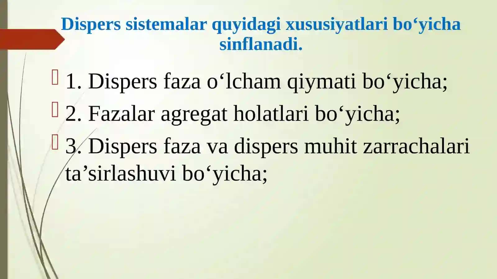Dispers sistemalar. Kolloid dispers sistema, tibbiyotdagi ahamiyati.Mitsella tuzilishi 3