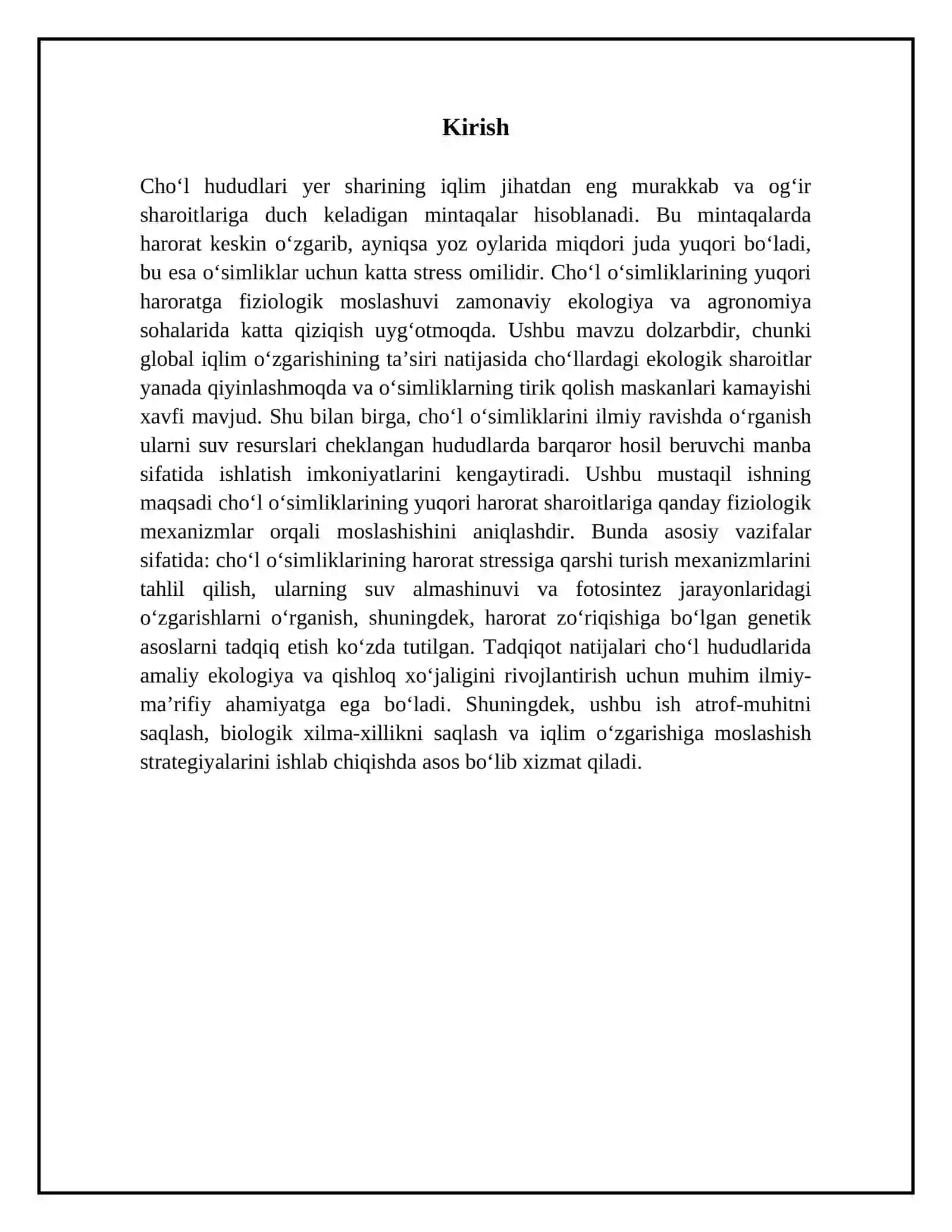 Choʻl oʻsimliklarini yuqori haroratga foziologik moslanishi 3