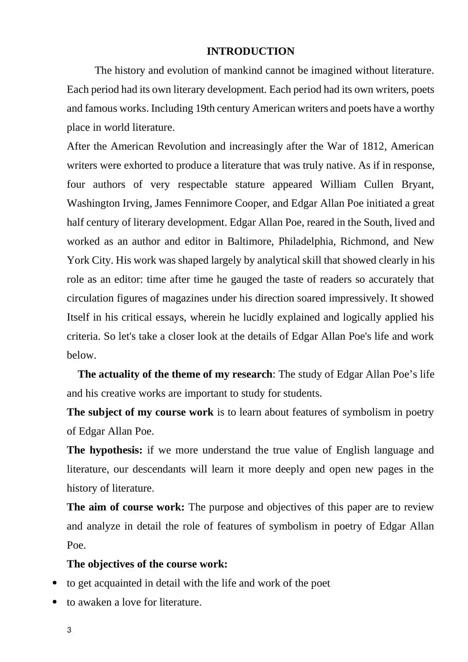 FEATURES OF SYMBOLISM IN POETRY OF EDGAR ALLAN POE 3