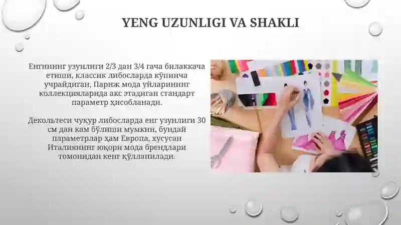 KIYIM LOYIHALASHDA ISHLATILADIGAN KONSTRUKTIV PARAMETRLAR 3