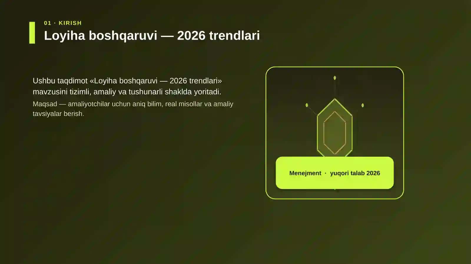 Loyiha boshqaruvi — 2026 trendlari 3