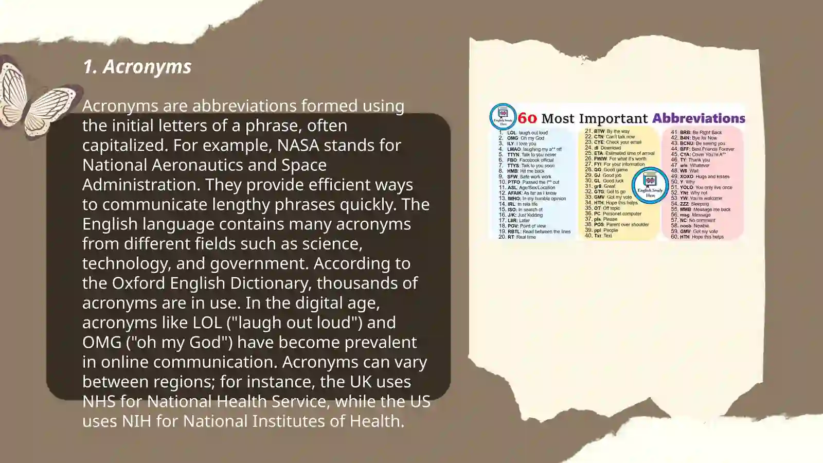 Abbreviations and itʼs type 3