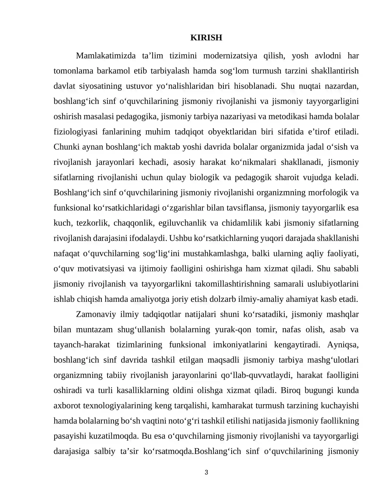 Boshlangʻich sinf oʻquvchilarining jismoniy rivojlanishi va jismoniy tayyorgarligini oshirish uslubiyoti 3