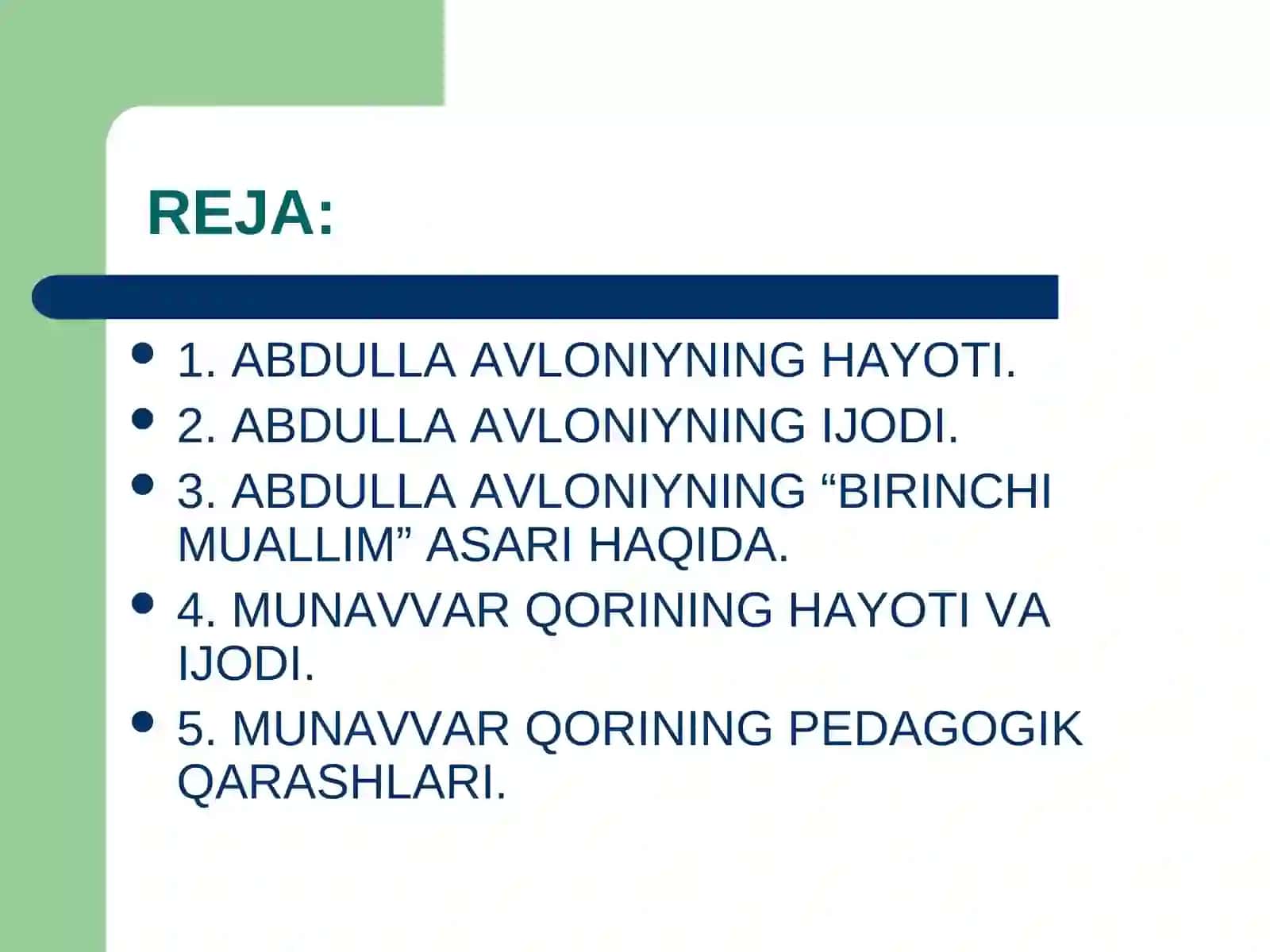 Abdulla Avloniy va Munavvar Qori Abdurashidxonovlarning pedagogik ta`limoti 3
