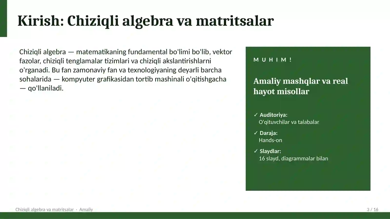 Chiziqli algebra va matritsalar 3