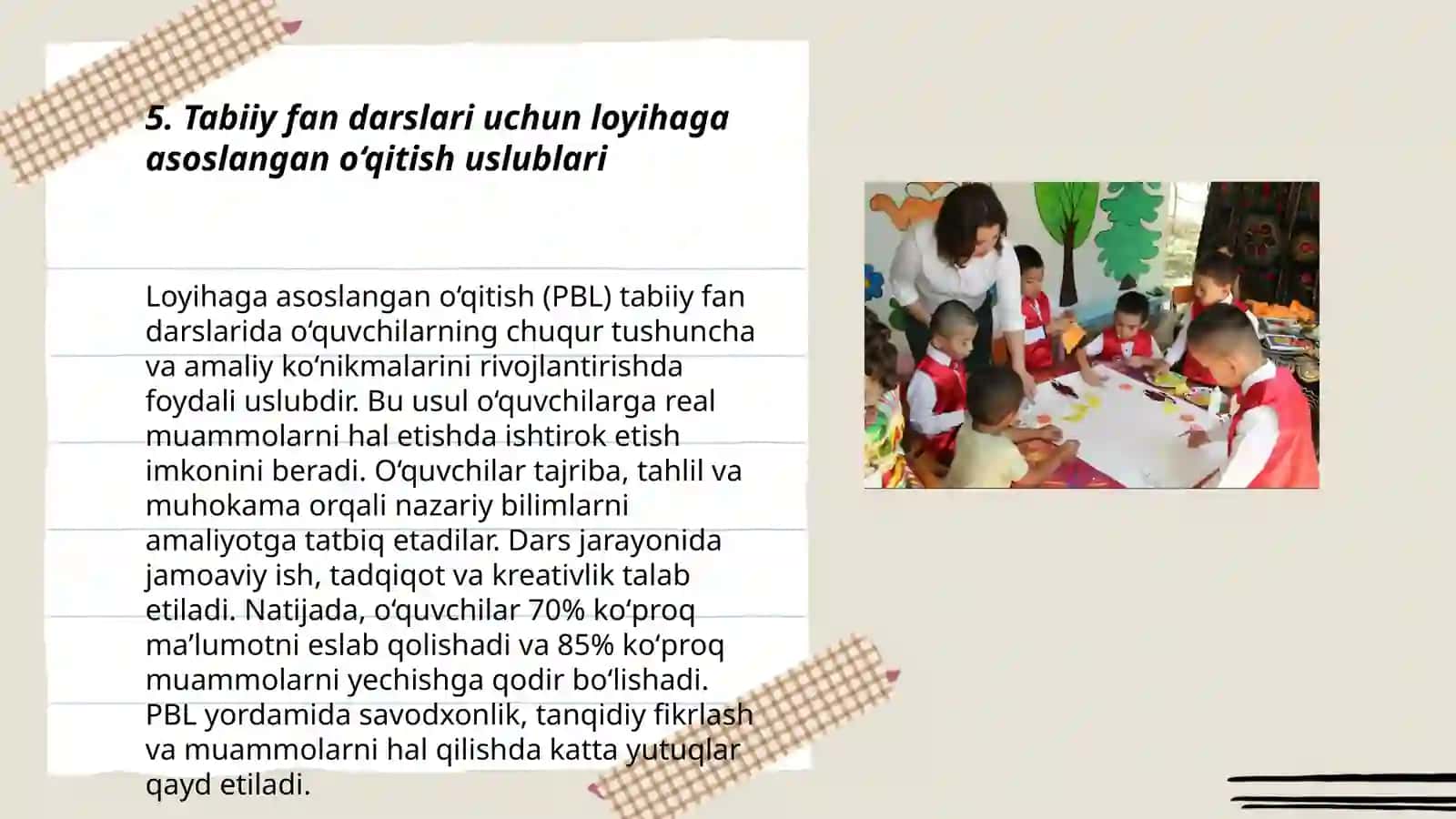 Jo‘g‘rofiya maydonchasi, tirik tabiat burchagi, o‘quv tajriba uchastkasida darslarni o‘tkazish metodikasi 3