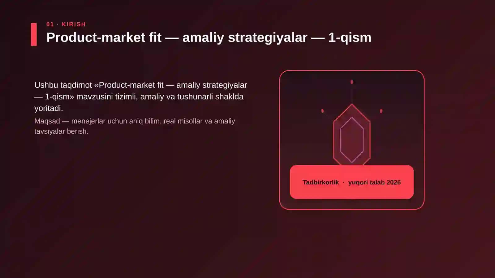 Product-market fit — amaliy strategiyalar — 1-qism 3