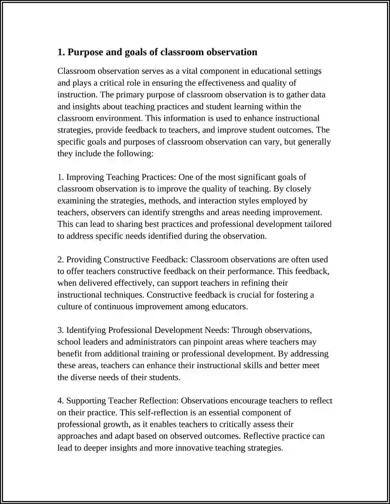 CLASSROOM OBSERVATION AND REFLECTION 3