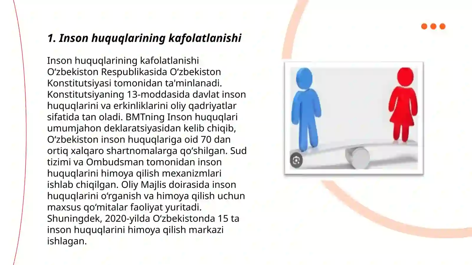 Inson haq huquqlari va erkinliklari kafolatining yaratilishi 3