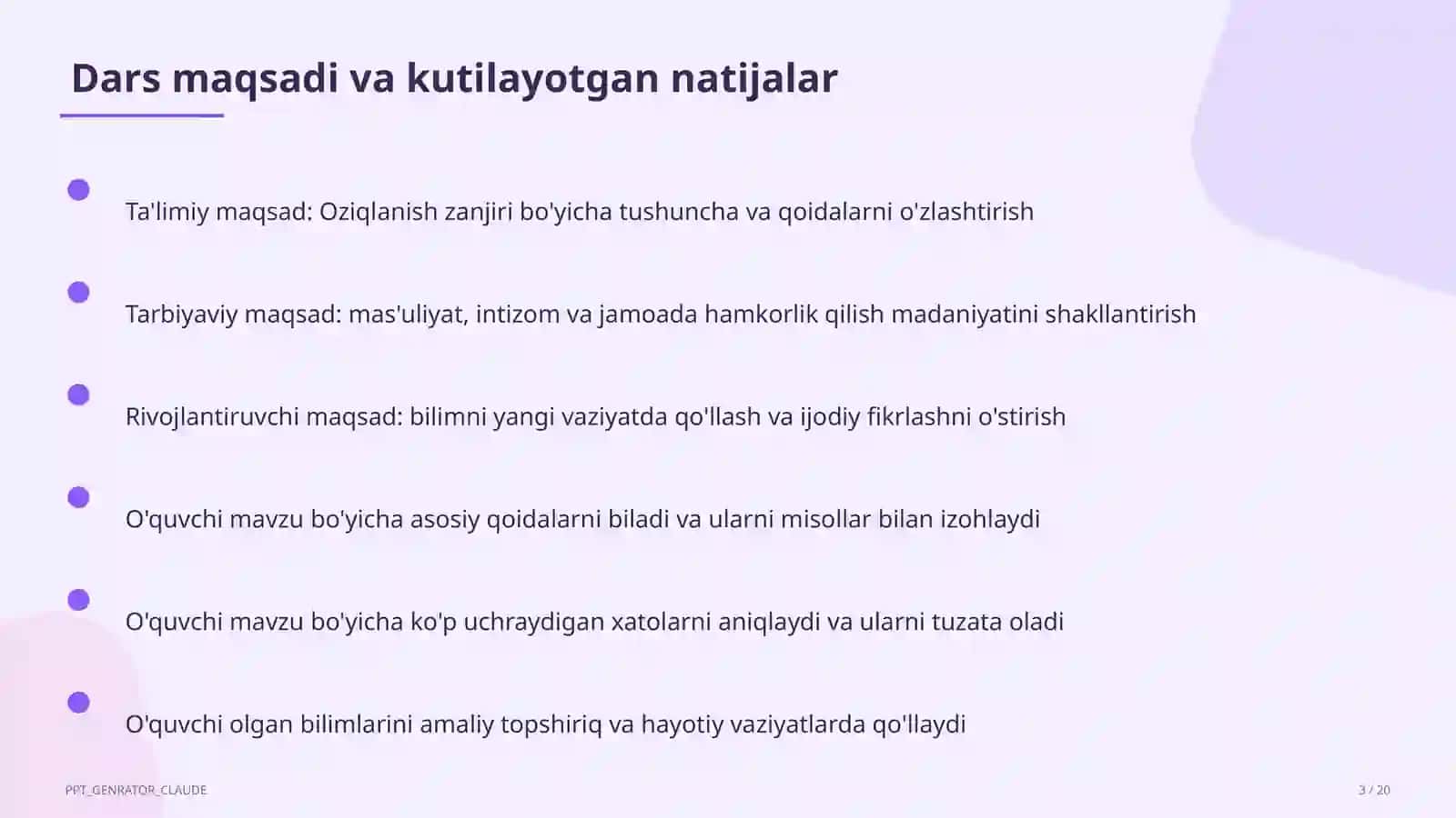 Oziqlanish zanjiri (3-sinf) 3