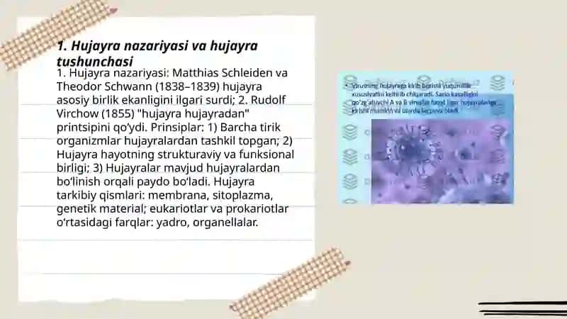 Xayotning hujayraviy asoslari 3