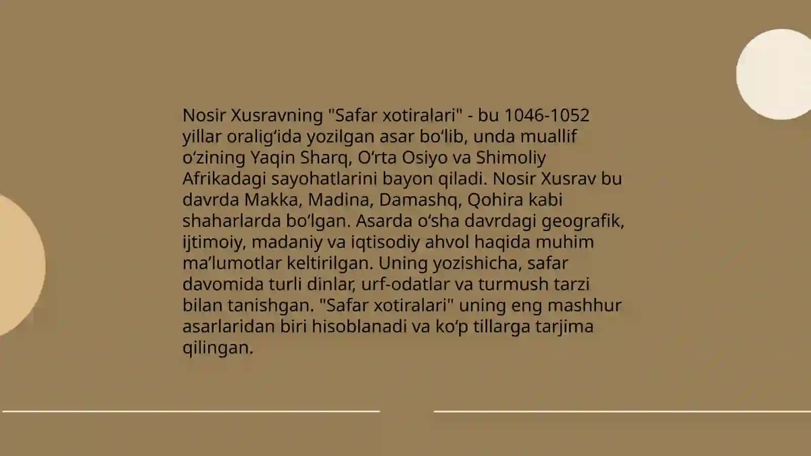 Nosir Xusravning "Safar xotiralari" 3