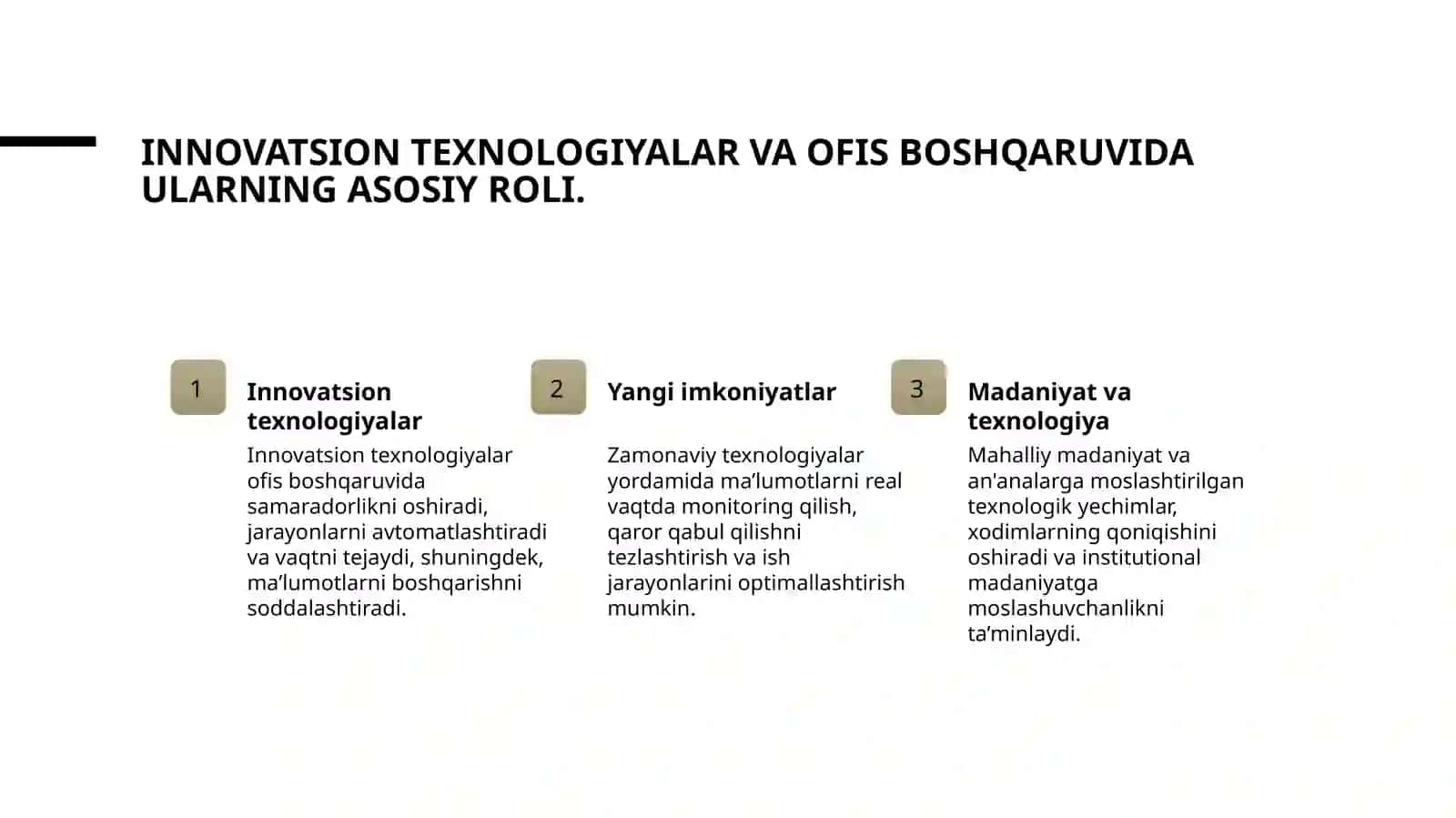 Muassasalarda ish yuritishni tashkil etish texnologiyalari 3