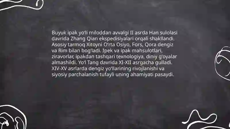 Buyuk ipak yoʻli haqida 3