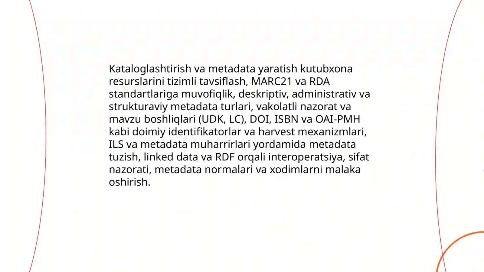 Kataloglashtirish va metadata yaratish 3