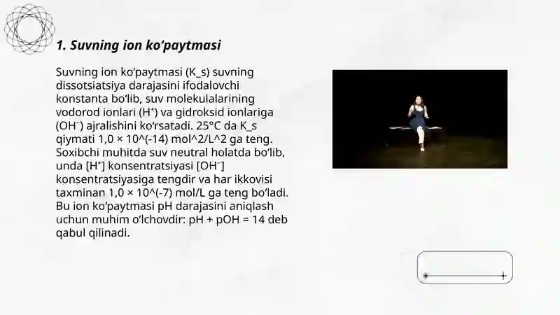 Suvning ion koʻpaytmasi 3