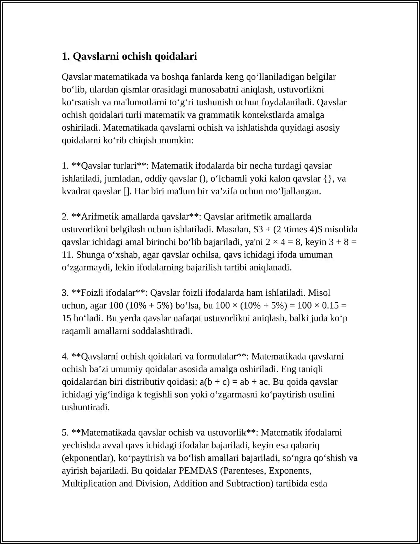 QAVSGA OLISH VA QAVSLARNI OCHISH QOIDASI.KOEFFITSIYINT 3