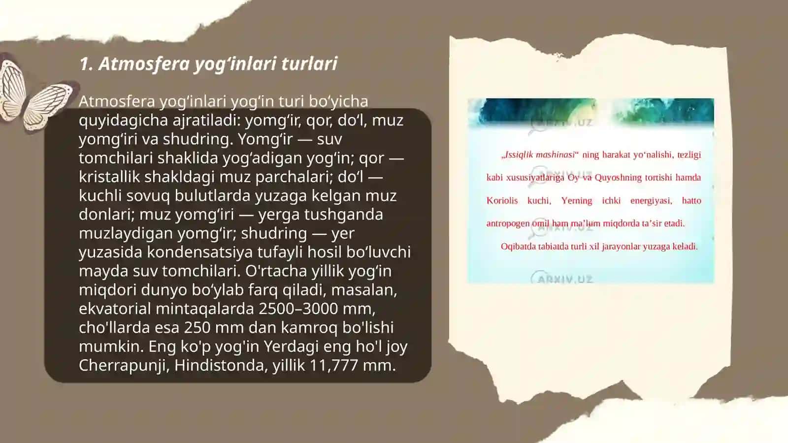 Atmosfera yogʼinlarining daryo havzasi boʻyicha taqsimlanishi 3