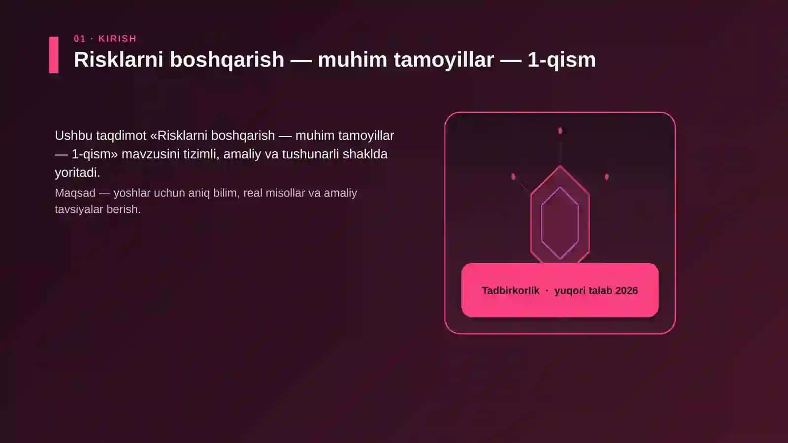 Risklarni boshqarish — muhim tamoyillar — 1-qism 3